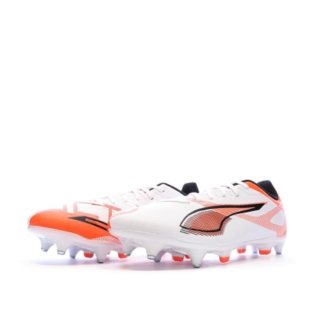 Chaussures de football Blanc/Orange Homme Puma Ultra 5 Play Mxsg