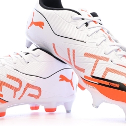 Chaussures de football Blanc/Orange Homme Puma Ultra 5 Play Mxsg