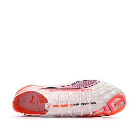 Chaussures de football Blanches/Oranges Homme Puma Ultra 5 Ultimate