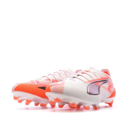 Chaussures de football Blanches/Oranges Homme Puma Ultra 5 Ultimate
