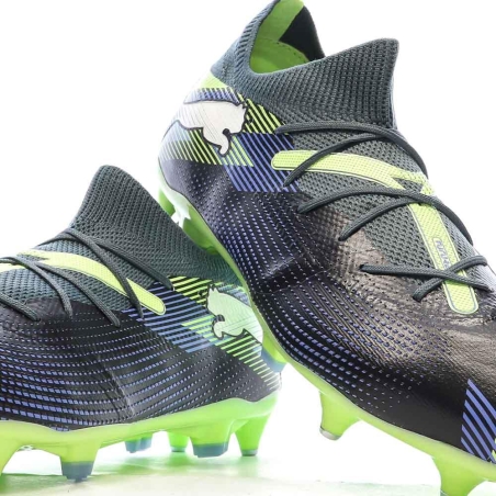 Chaussures de football Noir/Vert Homme Puma Future 7 Match MxSG