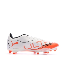 Chaussures de Foot Blanc/Orange Homme Puma Ultra 5 Play FG/AG