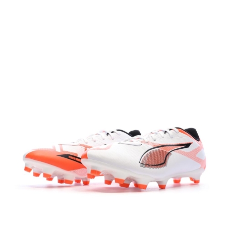 Chaussures de Foot Blanc/Orange Homme Puma Ultra 5 Play FG/AG