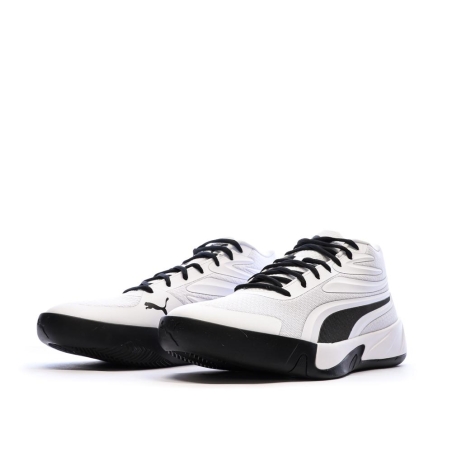 Chaussures de Baskets Grises/Blanches Homme Puma Court Pro