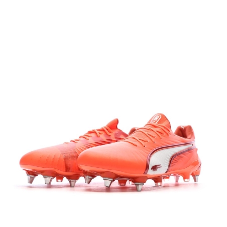Chaussures de Foot Orange Fluo Homme Puma King Ultimate MxSG