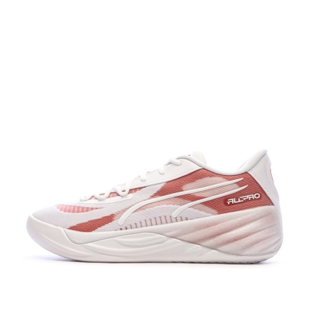 Chaussures de Basketball Blanches/Roses Homme Puma All-pro Nitro