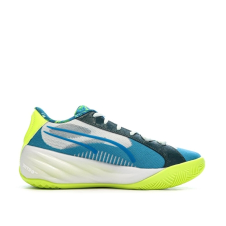 Chaussures de basketball Bleu/Verte Homme Puma All-pro Nitro