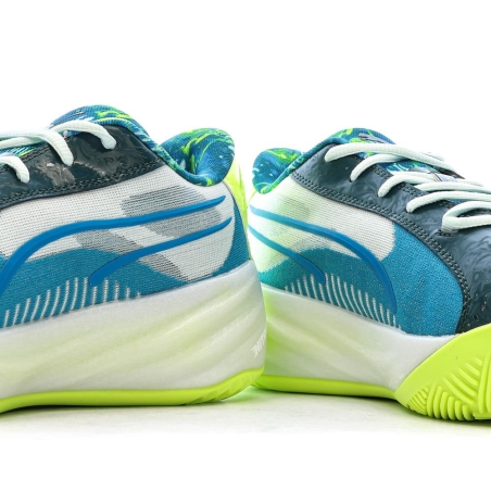 Chaussures de basketball Bleu/Verte Homme Puma All-pro Nitro
