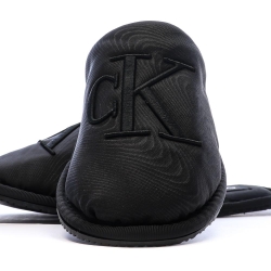 Chaussons Noir Femme Calvin Klein Jeans Slipper Satin Moire