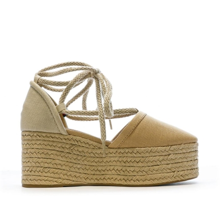 Chaussures compensées Marron Femme Tommy Hilfiger Linen
