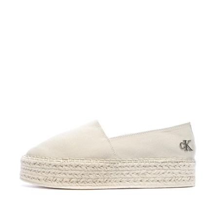 Espadrilles Ecru Femme Calvin Klein Jeans Flatform
