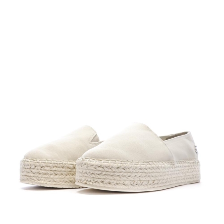 Espadrilles Ecru Femme Calvin Klein Jeans Flatform
