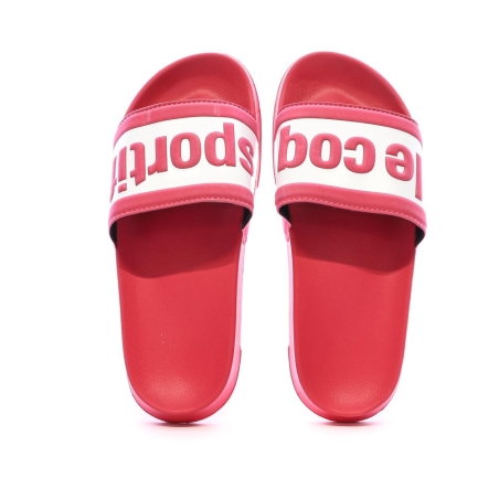Claquettes Roses/Blanches Femme Le Coq Sportif Slide Wording