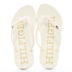 Tongs Écru Femme Tommy Hilfiger Hilfiger Strap Beach