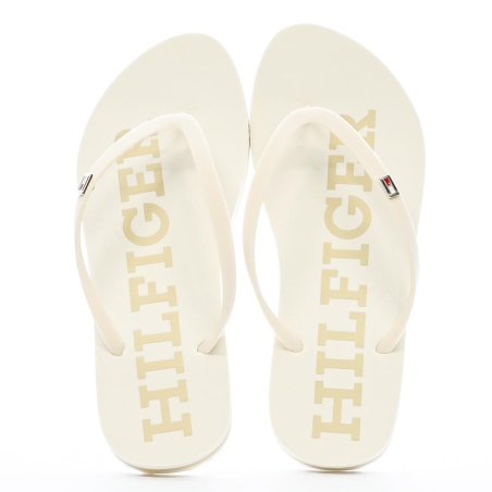 Tongs Écru Femme Tommy Hilfiger Hilfiger Strap Beach