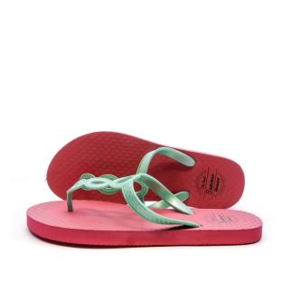Tongs Rose/Vert Femme Beppi