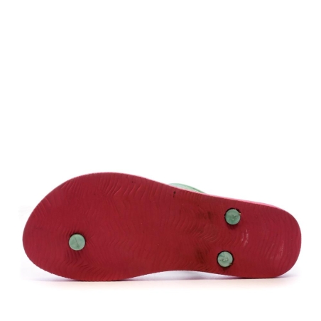 Tongs Rose/Vert Femme Beppi