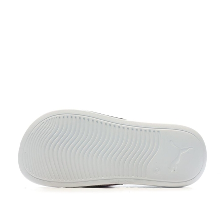 Claquettes Blanche/Rose Femme Puma Popcat 20