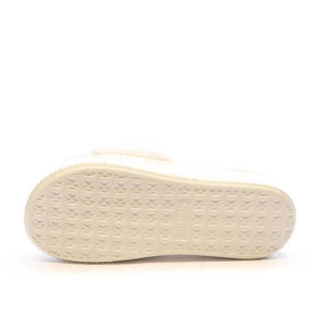 Claquettes Blanches/Roses Femme Puma Marshmal