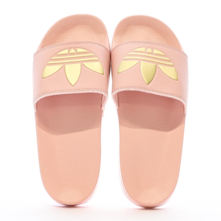 Claquettes Rose/Doré Femme Adidas Adilette