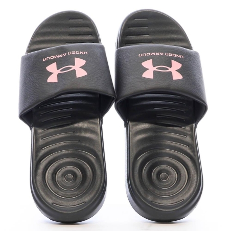 Claquettes Noires/Roses Femme Under Armour Ansa Fix