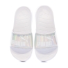 Claquettes Blanche/Argenté Femme Puma Popcat 20 Irridescent