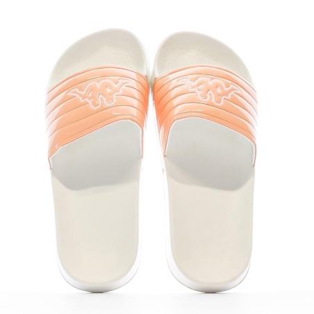 Claquettes Blanche/Rose Femme Kappa Noles 361I15W
