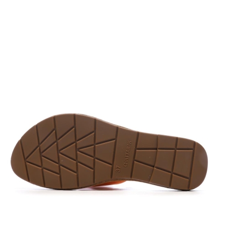 Claquettes Orange Femme Chattawak Pace