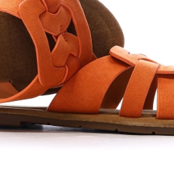 Claquettes Orange Femme Chattawak Pace