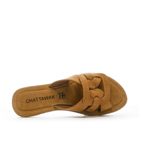 Claquettes Camel Femme Chattawak Pace
