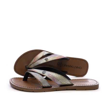 Tongs Noires Femme Chattawak Summer