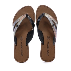 Tongs Noires Femme Chattawak Summer
