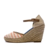 Sandales à talon Orange Rayures Femme Beppi Casual Wedge