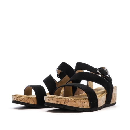 Sandales Noires Femme Chattawak Lilou