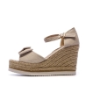 Sandales Compensées Beige Femme Beppi