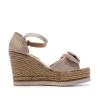 Sandales Compensées Beige Femme Beppi
