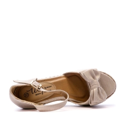 Sandales Compensées Beige Femme Beppi