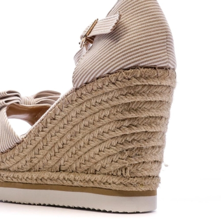 Sandales Compensées Beige Femme Beppi