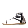 Sandales Noir/Zèbre Femme Beppi