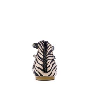 Sandales Noir/Zèbre Femme Beppi