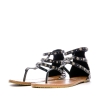 Sandales Noir/Zèbre Femme Beppi