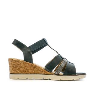 Sandales compensées Bleu Femme Relife Jinkat