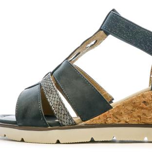 Sandales compensées Bleu Femme Relife Jinkat