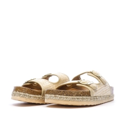 Sandales Beige Femme Lemon Bay Double Brides Naturel