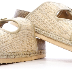 Sandales Beige Femme Lemon Bay Double Brides Naturel