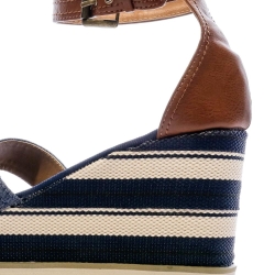 Sandales Compensées Bleu Jeans Femme Beppi