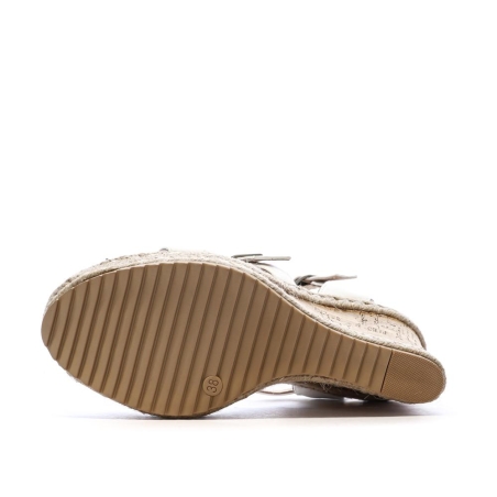 Sandales Compensée Blanches Femme Chattawak Summer Camel