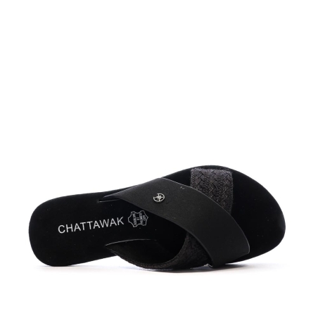 Sandales Noir Femme Chattawak Dacota