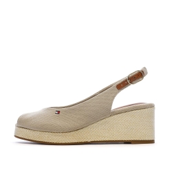 Sandales Beiges Femme Tommy Hilfiger Flag