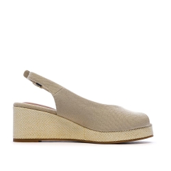 Sandales Beiges Femme Tommy Hilfiger Flag